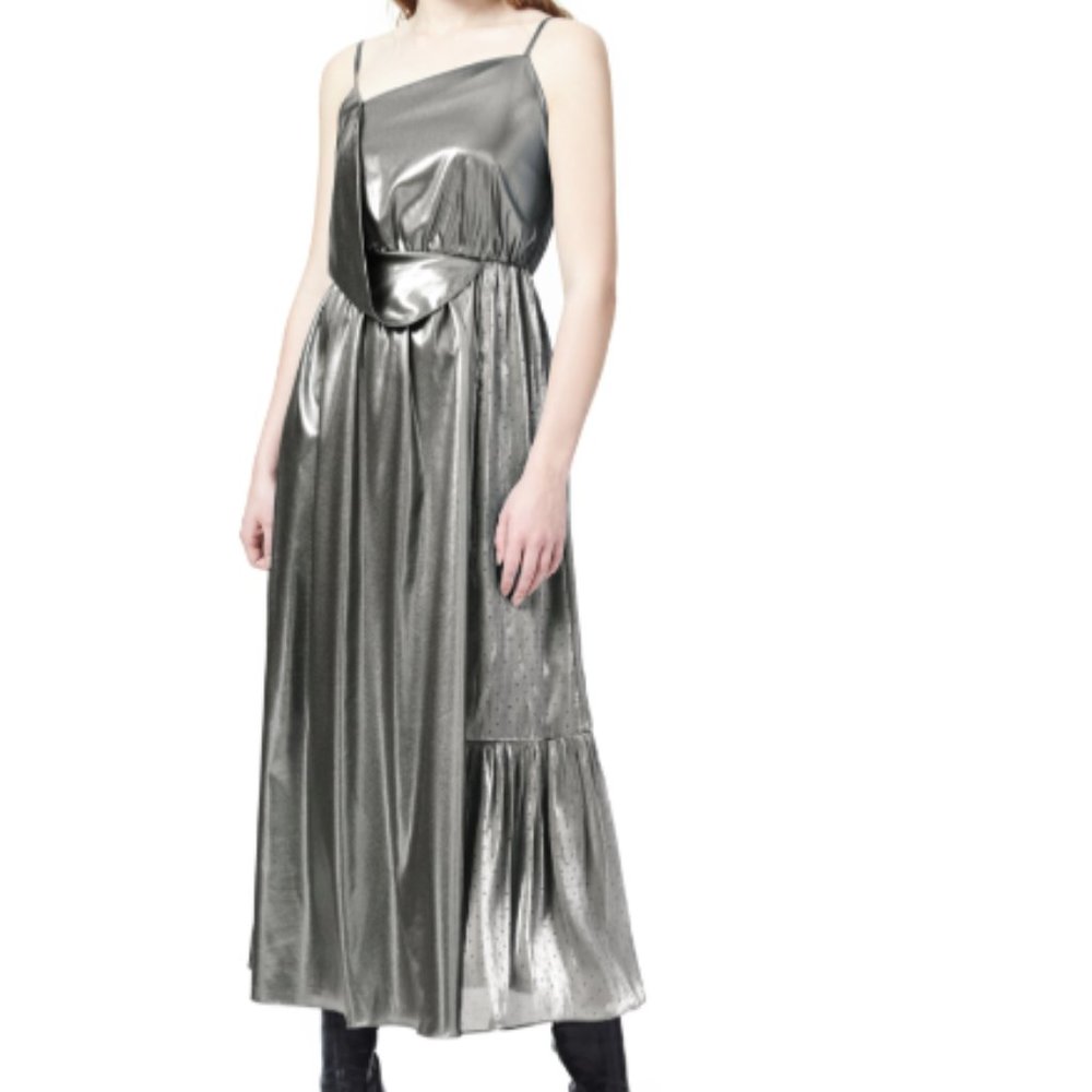 Gray Wrap Dress